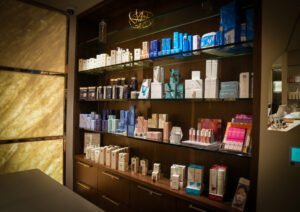 general shot of wellness products at the spa at desert mountain club